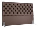 Ver imagem 1 de Cabeceira Box Shop Paris King 1,95m Em Corino Marrom