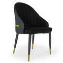 Ver imagem 5 de Kit 6 Cadeiras de Jantar Estofada Design La Martina - Preto