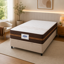 Ver imagem 1 de Cama Box Baú Casal Colchão Gazin Molas Flora 138x188x63cm Bege