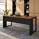 Ver imagem 1 de Mesa Escrivaninha para Escritório 170x70cm SAT1771 Nogal/Preto - Gebb Work