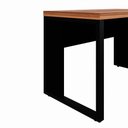 Ver imagem 3 de Mesa Escrivaninha Retangular Office 170cm Pé Quadro Nogal-preto