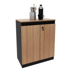 Armário para Escritório 2 Portas com Chave Tecnomobili Amêndoa/preto - Me4149 - 1