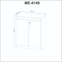 Ver imagem 7 de Armário para Escritório 2 Portas com Chave Tecnomobili Amêndoa/Preto - ME4149
