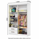 Ver imagem 4 de Guarda Roupa Casal Lu 4 Portas 2 Gavetas com Espelho Carioca Móveis