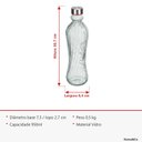 Ver imagem 2 de Garrafa de Vidro 950ml Transparente 31x9x9cm Água Suco Geladeira Bebidas Tampa