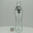 Ver imagem 7 de Garrafa de Vidro 950ml Transparente 31x9x9cm Água Suco Geladeira Bebidas Tampa