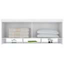 Ver imagem 3 de Armário Ponte Casal 4 Portas 3 Nichos Modena D02 Branco