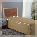 Ver imagem 2 de Lençol 400 Fios Solteiro sem Elástico Virol Hotel Pousada Tecido Acetinado:avela