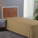 Ver imagem 1 de Lençol 400 Fios Solteiro sem Elástico Virol Hotel Pousada Tecido Acetinado:avela