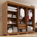 Ver imagem 5 de Guarda-Roupa Casal Malta 6 Portas 2 Gavetas com Pés Yescasa