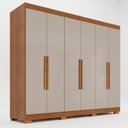 Ver imagem 3 de Guarda-Roupa Casal Malta 6 Portas 2 Gavetas com Pés Yescasa