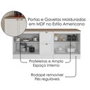 Ver imagem 4 de Cozinha Armario 6 Peças Balcao com Tampo 200 cm Unna Branco Poliman
