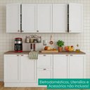 Ver imagem 2 de Cozinha Armario 6 Peças Balcao com Tampo 200 cm Unna Branco Poliman