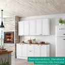 Ver mais imagens de Cozinha Armario 6 Peças Balcao com Tampo 200 cm Unna Branco Poliman
