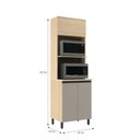 Ver imagem 3 de Torre Quente 3 Portas 65cm Andria Yescasa Bege/Marrome/Nude