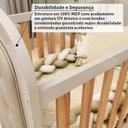 Ver imagem 2 de Kit Peroba Berço Elô Off White/Amêndoa + Capitonê Bege Incluso