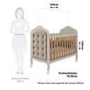 Ver imagem 4 de Kit Peroba Berço Elô Off White/Amêndoa + Capitonê Bege Incluso