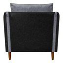 Ver mais imagens de Kit 2 Poltronas Decorativa para Sala Recepção Consultório Aviv Luxo Corino e Linho