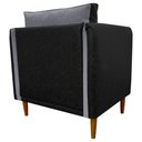 Ver imagem 7 de Kit 2 Poltronas Decorativa para Sala Recepção Consultório Aviv Luxo Corino e Linho