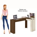 Ver imagem 5 de Escrivaninha Penteadeira Camarim de Canto com Espelho Jade Freijó/off White - Mabe Magazine