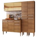 Ver imagem 2 de Cozinha Completa Madesa Emilly Voice com Armário Vidro Reflex, Balcão e Paneleiros Rustic Cor:Rustic