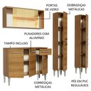 Ver imagem 4 de Cozinha Completa Madesa Emilly Voice com Armário Vidro Reflex, Balcão e Paneleiros Rustic Cor:Rustic