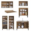 Ver imagem 3 de Cozinha Modulada Completa Cambará Quiditá 7 Peças Marrom Grafite