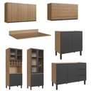 Ver imagem 5 de Cozinha Modulada Completa Cambará Quiditá 7 Peças Marrom Grafite