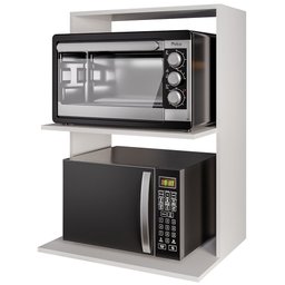 Suporte Aéreo para Micro-ondas Forno 60x40cm Laura M05 Branco - Inoviza - 3