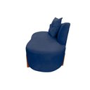 Ver imagem 5 de Namoradeira Sofá Feijão Luna 100cm Orgânica Suede Azul Marinho