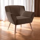 Ver imagem 1 de Poltrona Elegante com Pés Palito Glória Marrom