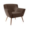 Poltrona Elegante com Pés Palito Glória Marrom - 2