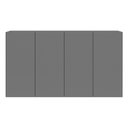 Ver imagem 7 de Aparador Buffet 4 Portas Suspenso Veneza Multimóveis Grafite