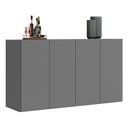 Ver imagem 3 de Aparador Buffet 4 Portas Suspenso Veneza Multimóveis Grafite