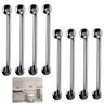 Alça de Apoio Barra Aço Inox Kit 8 Unidades 40cm Idoso Gestante Criança Acessibilidade Box Banheiro  - 1