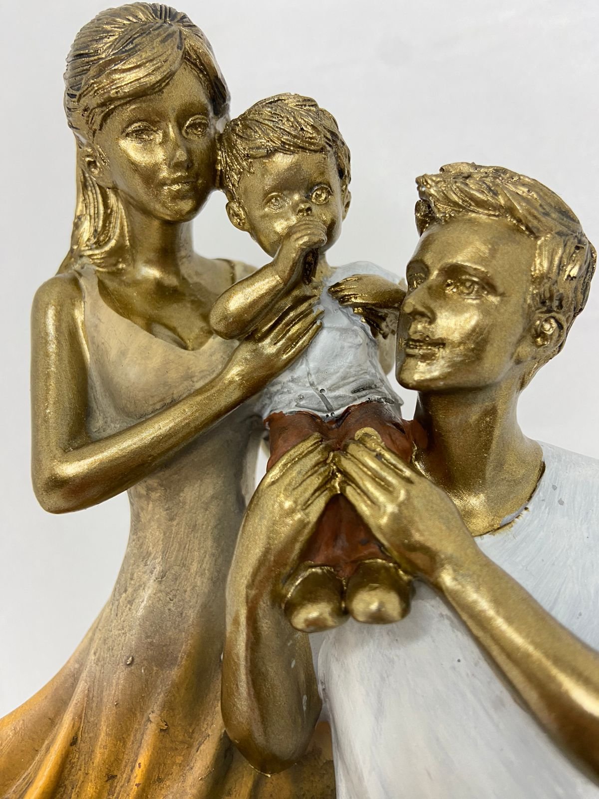 Escultura Decorativa em Resina Pai e Mãe com Filho 23cm|luart´s Decor Espressione - 3