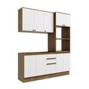 Ver imagem 2 de Cozinha Compacta Celeste Kappesberg 100% Mdf Nogueira/branco 190cm