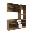 Ver imagem 3 de Cozinha Compacta Celeste Kappesberg 100% Mdf Nogueira/branco 190cm