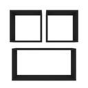 Ver imagem 3 de Kit com 3 Nichos Decoração para Quarto Preto Retangular