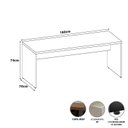 Ver imagem 3 de Mesa Escrivaninha Escritório Home Office 180x70cm com Pés Painel 100% MDF Corporate