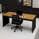 Ver imagem 1 de Mesa Escrivaninha Escritório Home Office 180x70cm com Pés Painel 100% MDF Corporate