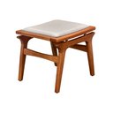 Ver imagem 1 de Banco Espaço Gourmet Mia 45cm Madeira Maciça | Linho Cinza Claro - Sallar Home