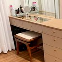 Ver imagem 2 de Banco Espaço Gourmet Mia 45cm Madeira Maciça | Linho Cinza Claro - Sallar Home
