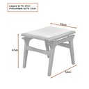 Ver imagem 3 de Banco Espaço Gourmet Mia 45cm Madeira Maciça | Linho Cinza Claro - Sallar Home