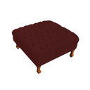 Ver imagem 1 de Puff Banco Retrô Luis Xv Capitonê 40 x 70 x 70cm Quarto Closet Suede Vermelho Bordo - LM DECOR