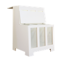 Ver imagem 3 de Expositor Dispenser de Ração Pet Box 6 Divisões com Vidro Mdf - Branco - Cód.506