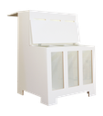 Ver imagem 3 de Expositor Dispenser de Ração Pet Box 6 Divisões com Vidro Mdf - Branco - Cód.506