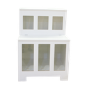 Ver imagem 2 de Expositor Dispenser de Ração Pet Box 6 Divisões com Vidro Mdf - Branco - Cód.506