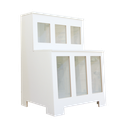 Ver imagem 1 de Expositor Dispenser de Ração Pet Box 6 Divisões com Vidro Mdf - Branco - Cód.506