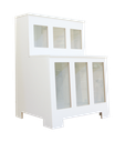 Ver imagem 1 de Expositor Dispenser de Ração Pet Box 6 Divisões com Vidro Mdf - Branco - Cód.506